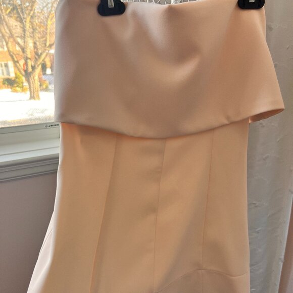 Rubber Ducky Short Strapless Cream Dress - Picture 1 of 5